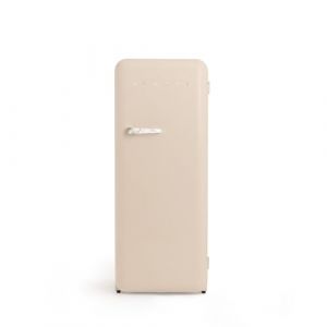 CREATE / RETRO FRIDGE 150 MARBLE/Réfrigérateur sable avec poignée en marbre et congélateur 281L / 102W, faible consommation, 150 cm, 3 étagères, régulateur de température, 60x60x150 cm (CREATE, neuf)