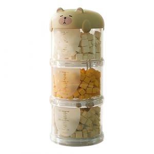 Récipient à friandises pour chien pour comptoir – Boîte de rangement empilable pour chien | Boîte de rangement de qualité alimentaire pour animaux de compagnie – Pot à biscuits pour céréales, granulés (jieshanwei, neuf)