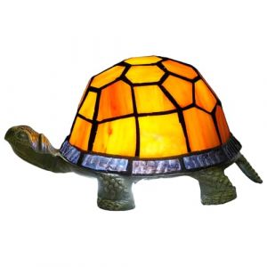 NUODITOS Lampe Tortue Orange Lampe de table Tiffany Rétro Décor Art Unique Veilleuse Petite Veilleuse Esthétique Enfants Filles (nuodidengshi, neuf)