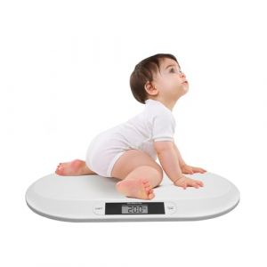 P&egrave;se-b&eacute;b&eacute; num&eacute;rique pour nouveau-n&eacute; | Balance &eacute;lectronique | &Eacute;chelle universelle | 3 unit&eacute;s de mesure | Fonction tare | Balance d'animaux | Balance enfant pour nourrissons et animaux domestiques (Alibov, neuf)