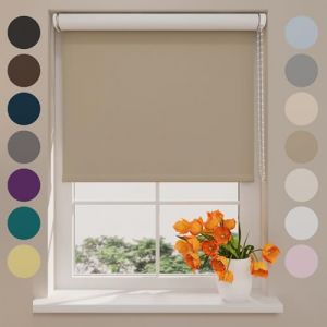 Radeco&reg; Store Enrouleur occultant Ciment 70 x 190 cm (l x H), Tailles de 40 &agrave; 240 de Largeur, sans per&ccedil;age Possible, Store occultant, Stores enrouleurs, Stores int&eacute;rieurs (WINDOW-DECORATIONCOM, neuf)