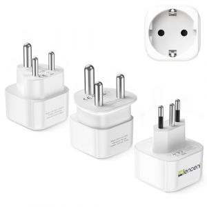 LENCENT Adaptateur de Voyage Prise Type D, M et N pour Afrique du Sud - Adaptateur Secteur - Adaptateur Secteur - Afrique du Sud (HUASIZHE, neuf)