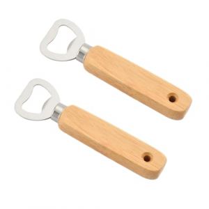 2 ouvre-bouteille poignée en bois, décapsuleurs avec manche en bois, cadeau, décapsuleur (STANMAR CONCEPT, neuf)