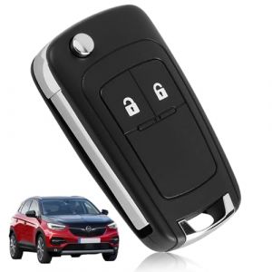2 Boutons Coque Cl&eacute; pour Opel, Boitier de Cle Voiture Remplacement pour Vauxhall Astra H J Insignia Adam Vectra C Corsa D, Coqe Cl&eacute; T&eacute;l&eacute;commande pour Opel Mokka Zafira Cascada Meriva Karl (ZhanXingBoFu, neuf)
