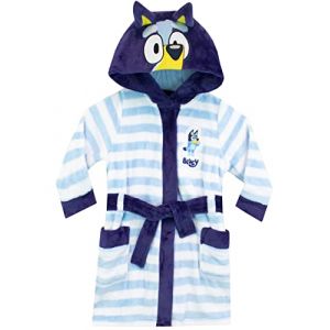 BlueY Robe De Chambre Robe De Chambre Garcon | Peignoir De Bain Garçon Avec Capuche Et Oreilles En 3D | Bleu6-7 ans (Character FR, neuf)
