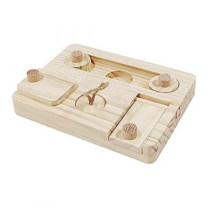 Sharplace Hamster Jouet de Recherche de Nourriture Jouet à mâcher pour Lapins Jouet en Bois de Recherche de Nourriture pour Hamster, Style E (RT Technology, neuf)