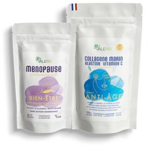 Duo anti-âge | Collagène marin + complexe ménopause | Cure 1 mois âge d'or anti rides & désagréments hormonaux | Valebio (Valebio, neuf)
