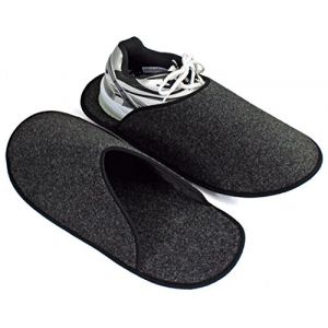 Pantoufles de mus&eacute;e Pantoffelmann avec semelle ABS | Taille 36-40 | Pantoufles en feutre pour artisans et visiteurs | Prot&egrave;gent salet&eacute; et rayures | Chaussons lavables invit&eacute;s (Der Pantoffelmann, neuf)