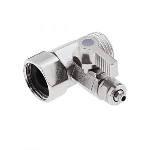 ECSiNG Vanne d'isolement en T 1/2" Femelle et 1/2" Mâle et 1/4" Tube Connecteur Rapide Robinet d'arrêt Sphérique Adaptateur d'eau d'alimentation pour Kits de Filtration d'eau Potable sous Éviers (ECSiNG, neuf)