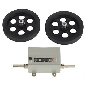 Compteur de Longueur de Roulement, Roulette 5 chiffres 0-9999.9 Compteur de Longueur Vitesse Maximale 350RPM Gris Reset Outil de Comptage Pratique pour Enregistrer le Tissage, le Film Plastique (Yanmissya, neuf)