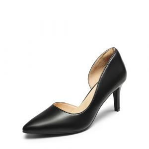 DREAM PAIRS Escarpins Femme Classique Chaussure à Talon Confortable avec Fleur pour Le Mariage,Size 39,Noir-PU,SDPU2416W (dreampairsEU, neuf)
