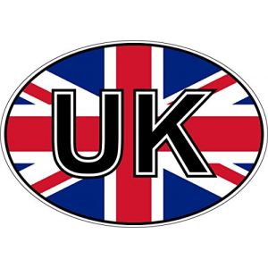 Akachafactory Autocollant Sticker Voiture Moto Oval Drapeau UK Royaume uni Anglais (Akachafactory, neuf)