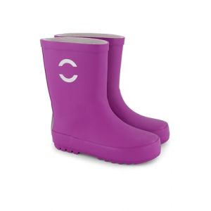 Mikk-line Bottes en caoutchouc pour enfants | Bottes de pluie doublées pour enfants | Bottes en caoutchouc imperméables | Chaussures de pluie & bottes pour enfants, Fleur de cactus violet, 31 EU (Luxkids, neuf)