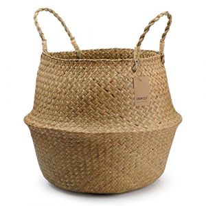 DOKOT Panier de Ventre Jonc de Mer Naturel Corbeille à Linge Grand Stockage Panier de Plantes D'intérieur (DOKOT DESIGN CO., LTD, neuf)