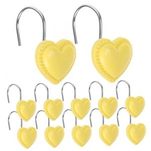 IWOWHERO 12pièces De Rideau De Forme De Cœur De Accessoires Décoratifs Pour Salle De Bain Robustes Et Élégants Pour Rideaux De (Langeriy, neuf)