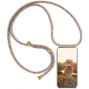 MXKOCO Collier pour iPhone 15 Plus 6,7" Coque - Cordon Tour De Cou Telephone Housse &Eacute;tuis &Agrave; Bandouli&egrave;re Et Cordon Collier avec R&eacute;glable Cordon Tour de Cou Lani&egrave;re Pochette pour Telephone Portable (MXKOCO, neuf)