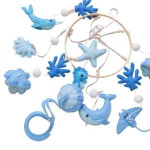 Vhjlfig Lit de b&eacute;b&eacute; mobile | Aide au sommeil apaisante pour les tout-petits, jouet sensoriel motif mer pour poussette, baby-sitter, nouveaux-parents, parc, couverture, fond photo (rongcuizhan, neuf)