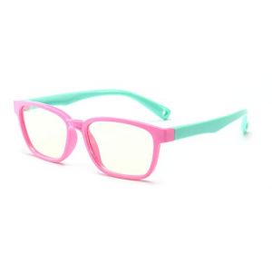 FOURCHEN Optics Lunette Anti Lumiere Bleue pour enfant - Lunettes Gaming PC Mobile TV - Filtre Anti Fatigue Anti UV Anti Lumi&egrave;re Bleue (pinkgreen) (FOURCHEN-LTD, neuf)