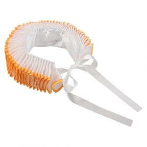 ifundom Col de Chemise Amovible Femme Blanc &agrave; Volants Victorien Bordure Dor&eacute;e Col Montant D&eacute;coratif Renaissance Accessoire L&eacute;ger pour Th&eacute;&acirc;tre F&ecirc;te Cosplay et Halloween (Ahern Li, neuf)