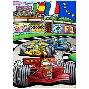 SERICOLOR Tableaux à colorier Velours. Voiture F1 (ECHO Droits Audiovisuels, neuf)