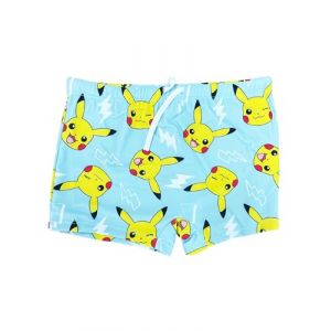 Fashion UK Costume Pokémon Enfant - Maillot de Bain Garçon - Costume Piscine Garçon- Pokeball Pokemon Pikachu - Boxer de Bain Enfant (FR/ES, Âge, 8 Ans, Taille Normale, Bleu Blanc) (mirabilia4you, neuf)