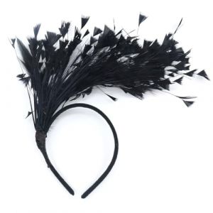 Bandeau Plumes, Bandeau à Plumes Années 1920 Fascinateur Plumes pour Femmes Flapper Bandeau 1920s Serre-tête Vintage Bandeau Plume Année 20 Accessoires Cheveux pour Cocktail Mariage Fête (Haptre, neuf)