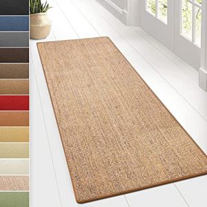 KARAT Tapis en Sisal,Tapis en Fibres Naturelles Sylt - Tapis Naturel pour Votre Salon Fabriqué en Allemagne Bordure en Coton - Attrayant et Robuste (Liège, 200 x 300 cm) (Velvet Trading, neuf)