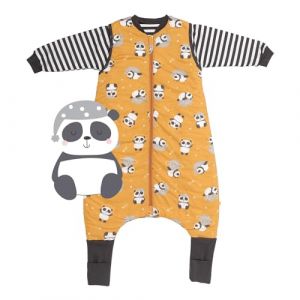 schlummersack Slumbersac gigoteuse à pieds 4 saisons 2.5 Tog 120 cm à manches longues amovibles, Panda | Gigoteuse avec jambes et couvre-pieds pour enfants de 120 à 130 cm (Schlummersack, neuf)