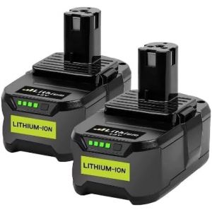 2pcs 5500mAh Batterie de Rechange pour Ryobi Batterie 18V RB18L50 Batterie RB18L15 RC18120 RB18L40 RB18L50 avec Affichage LED (TOPBATT-FR, neuf)