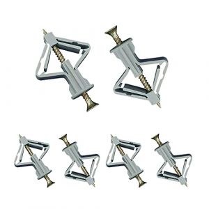 YIXISI 60 Pi&egrave;ces Chevilles pour Plaque de Pl&acirc;tre, Chevilles avec Vis pour Plaques de Pl&acirc;tre, Fixations Murales en Pl&acirc;tre, Fixations Murales Creuses, pour Installation Murale en Plaque de Pl&acirc;tre (YXS-DE, neuf)