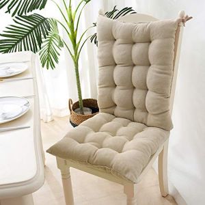 Coussin de Chaise avec Dossier,Coussins de Si&egrave;ge de Chaise pour Chaises de Cuisine Jardin Salle &agrave; Manger Terrasse,Matelas Coussin pour Chaise Fauteuil de Jardin,Haut Dossier Chaise Coussin D 40x95CM (GuoCu, neuf)