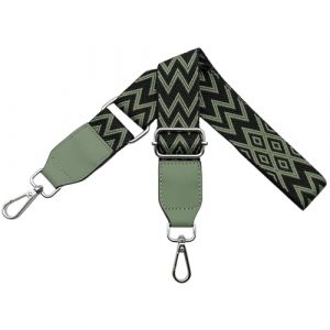 Sangle Sac Bandouliere R&eacute;glable Bandouliere pour Sac avec Cuir Sangle pour Sac &agrave; Main Bandouliere avec Mousqueton 3.8cm Argent Bretelles Larges pour Femmes Crossbody, Vert Clair, W20 (Omxyinma, neuf)