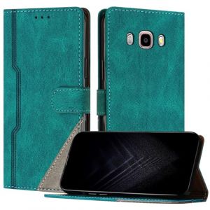 Netany &Eacute;tui pour Samsung Galaxy J510/ J5 2016, Housse en Cuir PU avec [Protection Antichoc TPU] [Fonction Support] [Porte-Cartes ] Antichoc Magn&eacute;tique Coque pour Galaxy J510 - Vert (Netany direct-sale, neuf)