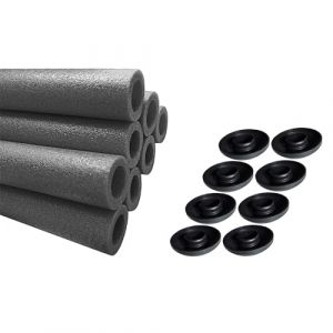 Clever Leon Mousse De Protection pour Trampoline pour 8 Poteaux De Trampoline Accessoires De Rechange 180 cm 8 pcs Gris (Clever Leon, neuf)