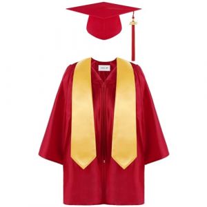 Générique Toque Diplome Enfant,Costume Tunique DiplôMé éTudiant Enfant Fille Chapeau Diplome Lot PréScolaire éTole Photographie Toge Diplome Primaire Bleu Cadeaux Enfants 1 an (NIEUCD, neuf)