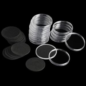 20 Ensembles de Capsules de pi&egrave;ces avec 6 Tailles r&eacute;glables prot&egrave;gent Le bo&icirc;tier de Porte-Monnaie en Mousse pour la Collection de pi&egrave;ces DC03 ([16/21/26/31/36/46MM]- Coussinets en Mousse EVA Noirs) (Uncle Paul Direct, neuf)