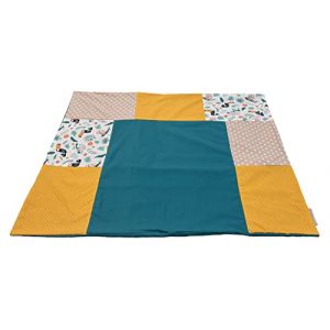 ULLENBOOM ® Protection pour matelas à langer 75x85 cm Jungle (Made in EU) - Housse pour matelas à langer en coton, serviette de matelas à langer, motif : étoiles, points (ULLENBOOM, neuf)