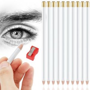 Yolev Lot de 10 gommes &agrave; croquis en bois pour dessins au fusain pour croquis, crayons de couleur, dessins au fusain. Gomme fine pour d&eacute;butants et artistes (Jiast, neuf)