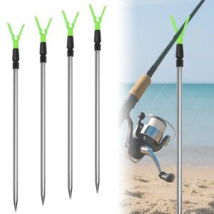 Huucozn 4 Pi&egrave;ces Support de Canne &agrave; P&ecirc;che, 50-80 cm Porte Canne &agrave; P&ecirc;Che pour Peche Repose Cannes Support de Cannes &agrave; Peche R&eacute;glable pour la p&ecirc;ches au Bord, &eacute;quipement de p&ecirc;ches &agrave; la Plage (NOISY ADRENALINE, UNIPESSOAL LDA, neuf)