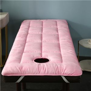 Highdi Matelas de Lit de Beaut&eacute; avec Trou pour Le Visage, Pliable Doux Conforts Matelas Salon de Beaut&eacute; &agrave; T&ecirc;te Carr&eacute;e pour Spa, Table de Massage, Lit de Massage (70x180cm,Rose) (Highdi, neuf)