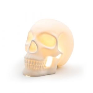 Suck UK Lampe tête de mort | Lampe crâne en céramique | Décoration d'intérieur gothique | Lampe LED USB en forme de crâne (Good Superstore, neuf)