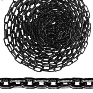 Cha&icirc;ne en acier au carbone de 10 m de long, cha&icirc;ne en acier de 3 mm d'&eacute;paisseur, cha&icirc;ne noire, cha&icirc;ne en acier galvanis&eacute;, cha&icirc;ne &agrave; maillons en m&eacute;tal pour cha&icirc;ne de chien, cha&icirc;ne de lampe, cha&icirc;ne &agrave; (Zinueen, neuf)
