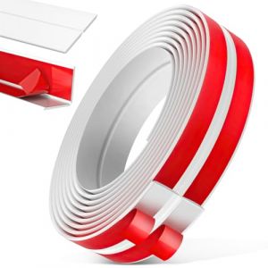 Niuny Corniere PVC Protection Angle Mur Plinthe Souple Autoadhésive 6m x 4cm Baguette de Finition Baguette D'angle PVC Adhesive Protection des Bords pour Plans de Travail Carrelage Coin de Mur Meubles (Niuny, neuf)