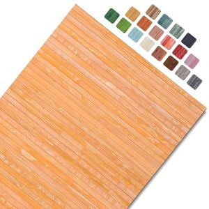 CosìCasa Tapis Cuisine Devant Evier Lavable en Bambou - 50X100Cm Antidérapant Et Résistant à l'eau - Tapis De Bain Bambou en Bois Naturel Durable - Tapis Bambou Salle De Bain Effet Délavé - Orange (HomeLife Italy, neuf)