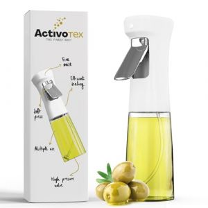 Pulvérisateur huile en verre pour cuisine, distributeur de 240 ml, spray à brume fine, vaporisateur d'huile et de vinaigre (blanc, 240 ml) (ACTIVOTEX, neuf)