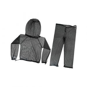 MagiDeal Moustiquaire Costume Maille Costumes À Capuche Respirant Ghillie Costumes Veste Capuche Pantalon Costume de Pêche Costume D'apiculture pour La Chasse, Noir M L (Grand Plaisir 360, neuf)