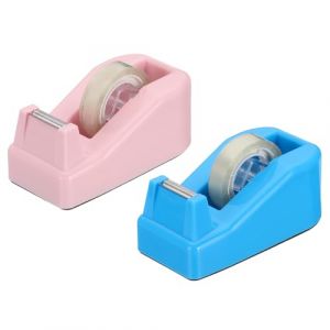 PATIKIL 2pcs Distributeur De Ruban Adh&eacute;sif De Bureau, Petit Distributeur De Ruban Adh&eacute;sif Mignon Support De Bureau Pour Ruban Adh&eacute;sif De Bureau, Bleu Rose (PATIKIL UK, neuf)
