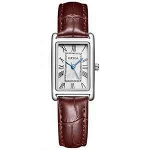 CIVO Montre Femme Bracelet Cuir &Eacute;l&eacute;gant Classique Rectangulaire Montre Femme Brun &Eacute;tanche &agrave; Quartz Analogique R&eacute;tro Design Montres pour Dames, Cadeau pour Femme Fille (MEGALITH Direct-FR, neuf)