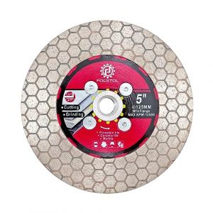 FOCSTOL Disque Diamant Carrelage 125mm - Double Face Coupe Meulage Lame Scie Diamant avec M14 Bride pour Porcelaine Céramique Marbre Granit Pierre Artificielle (FOCSTOL TOOLS, neuf)