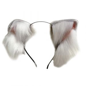 Serre-tête pour femme, fait à la main en forme d'animal plié pour oreilles de chat, serre-tête + queue pour cosplay, accessoires de maquillage (Gaijiyja, neuf)